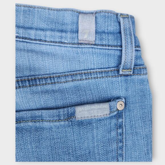 7 For All Mankind Women's 27x27 Button Fly Straight Skinny Josephina Flaw - Picture 4 of 9